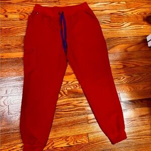 Figs Red Technical Collection Pants